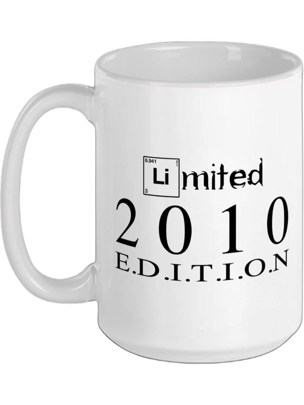 Vintage 2010 Limited Edition Ceramic Mug - White, 15oz Birthday Collectible